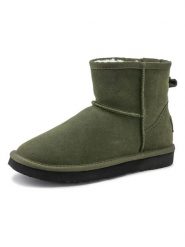 Natural world Skórzane botki zimowe w kolorze khaki rozmiar: 38. Brązowe botki Natural World, na zimę, bez wzorów, z materiału, bez obcasa, bez zapięcia. Za 177.94 zł.
