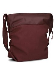 Zwei Skórzana torebka w kolorze bordowym - 33 x 32 x 12 cm rozmiar: onesize. Czerwone torby na ramię Zwei, bez wzorów, z materiału, na ramię, bez dodatków. Za 215.71 zł.