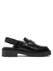 Calvin Klein Jeans Sandały Combat Sling Mule LTH Czarny. Czarne sandały Calvin Klein Jeans, bez wzorów, z jeansu, bez obcasa, na płaskiej podeszwie, bez zapięcia. Za 349.99 zł.