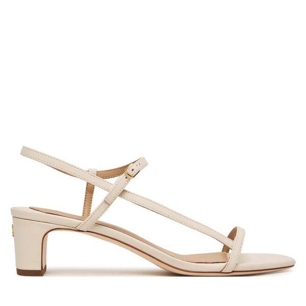 Sandały LAUREN RALPH LAUREN. Białe sandały Lauren Ralph Lauren, bez wzorów, bez obcasa, na płaskiej podeszwie, bez zapięcia. Za 656.99 zł.