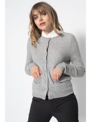 Perfect Cashmere Kaszmirowy kardigan "Amy" w kolorze jasnoszarym rozmiar: M. Szare kardigany Perfect Cashmere, m, bez wzorów, z kaszmiru. Za 381.24 zł.