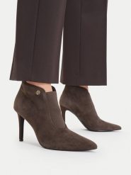 MEXX Botki EO-CD24-204H-3 Brązowy. Brązowe botki Mexx, bez wzorów, ze skóry, bez obcasa, na szpilce, bez zapięcia. Za 399.99 zł.