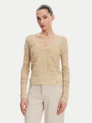 Guess Kardigan W5GR15 Z3E22 Beżowy Regular Fit. Brązowe kardigany Guess, l, z aplikacjami, z wiskozy. Za 187.00 zł.