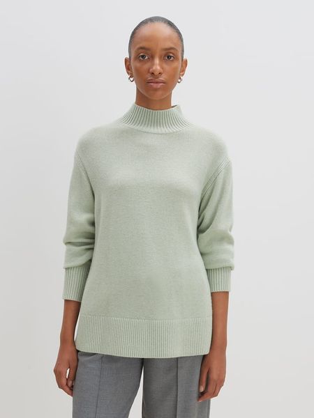 Someday Sweter w kolorze jasnozielonym rozmiar: 42. Zielone swetry someday., bez wzorów, z wełny, bez ramiączek. Za 319.13 zł.