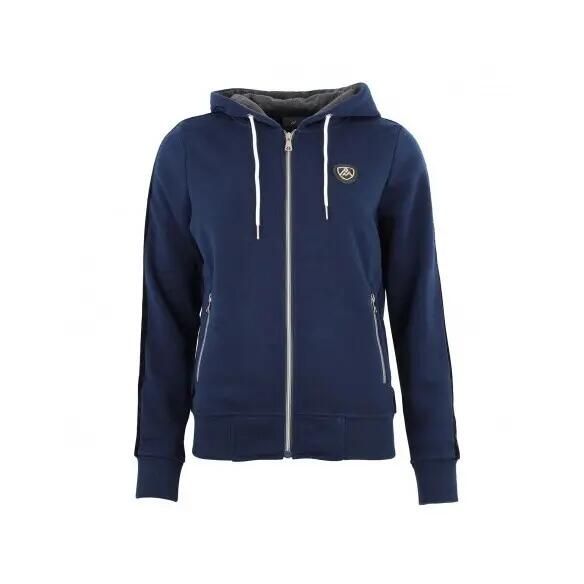Damska bluza polarowa Peak Mountain Alice. Niebieskie bluzy Peak Mountain, s, z aplikacjami, z polaru, bez kaptura. Za 189.50 zł.