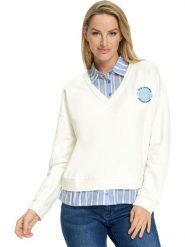 Heine Bluza w kolorze białym rozmiar: 44. Białe bluzy Heine, bez wzorów, bez kaptura. Za 99.95 zł.