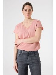 Garcia Koszulka w kolorze jasnoróżowym rozmiar: M. Różowe bluzki Garcia, m, bez wzorów, z bawełny, bez kołnierzyka, bez ramiączek. Za 78.99 zł.