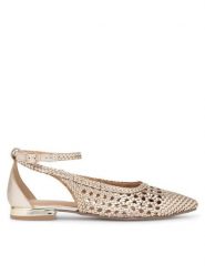 Sergio Bardi Baleriny DELL - 62109-01SB Złoty. Żółte baleriny Sergio Bardi, bez wzorów, ze skóry, bez obcasa. Za 329.99 zł.