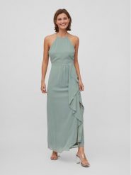 Vila Sukienka wieczorowa Milina 14084838 Zielony Regular Fit. Zielone sukienki Vila, bez wzorów, z syntetyku, wizytowe, bez kołnierzyka, bez ramiączek. Za 349.99 zł.