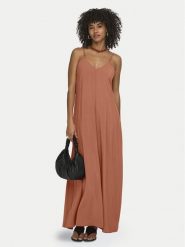 ONLY Sukienka letnia Madeli 15371094 Pomarańczowy Regular Fit. Brązowe sukienki Only, na lato, xl, bez wzorów, z wiskozy, bez kołnierzyka, bez ramiączek. Za 189.99 zł.