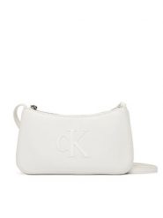 Calvin Klein Torebka Bold Ck Mini Bag LV04F1125G Biały. Białe torebki klasyczne Calvin Klein, bez wzorów, ze skóry, bez dodatków. Za 289.99 zł.