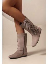 C'M Botki w kolorze beżowym rozmiar: 38. Brązowe botki C'M, bez wzorów, bez obcasa, bez zapięcia. Za 130.99 zł.