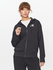 New Balance Bluza NB Essentials Stacked Logo Full Zip Hoodie WJ31530 Czarny Regular Fit. Czarne bluzy New Balance, s, bez wzorów, z syntetyku, bez kaptura. Za 199.99 zł.