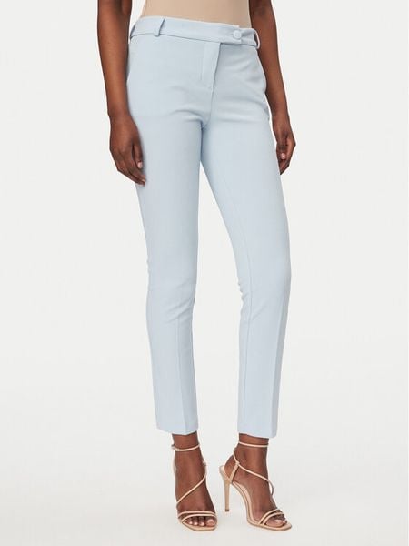 Rinascimento Spodnie materiałowe CFC0127865003 Błękitny Slim Fit. Niebieskie spodnie materiałowe Rinascimento, s, bez wzorów, z materiału. Za 231.99 zł.