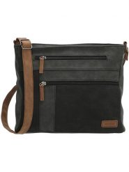 Beagles Torebka "Brunete" w kolorze czarnym - 30 x 24 x 8 cm rozmiar: onesize. Czarne torby na ramię Beagles, bez wzorów, z materiału, na ramię, bez dodatków. Za 90.45 zł.