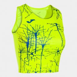 Tank top do biegania damski Joma Elite IX Crop top. Żółte topy Joma, xl, bez wzorów, bez kołnierzyka, bez ramiączek. W wyprzedaży za 76.40 zł.
