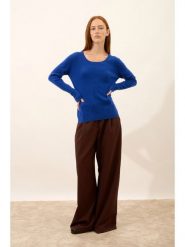 Just Cashmere Kaszmirowy sweter "Fiona" w kolorze niebieskim rozmiar: S. Niebieskie swetry Just Cashmere, s, bez wzorów, z kaszmiru, bez ramiączek. Za 361.99 zł.