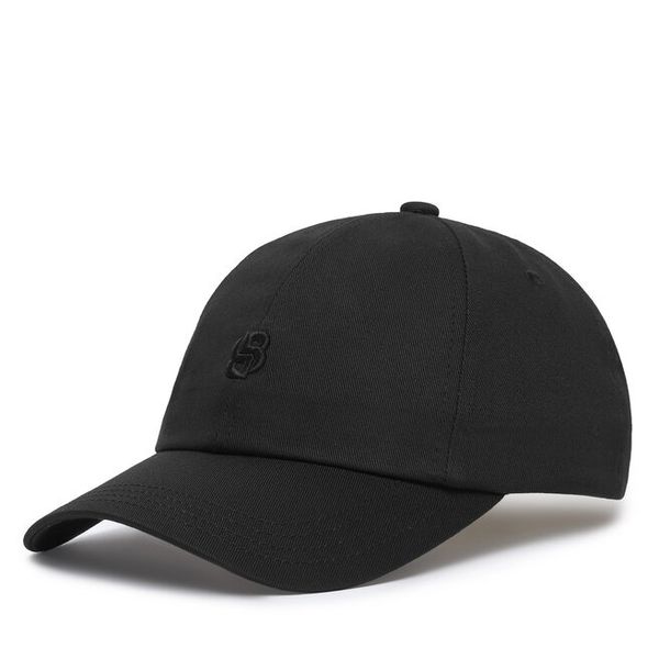 Czapka z daszkiem BOSS. Czarne czapki Boss, bez wzorów. Za 169.99 zł.
