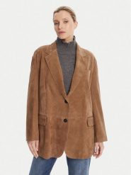 Weekend Max Mara Kurtka skórzana Rolanda 2525446071650 Brązowy Oversize. Brązowe kurtki Weekend Max Mara, xxs, bez wzorów, ze skóry, bez kaptura. Za 3,059.00 zł.
