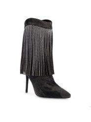 Steve Madden Kowbojki Delray Bootie SM11002946-04004-024 Czarny. Czarne botki Steve Madden, bez wzorów, z materiału, bez obcasa, na szpilce, bez zapięcia. Za 989.99 zł.