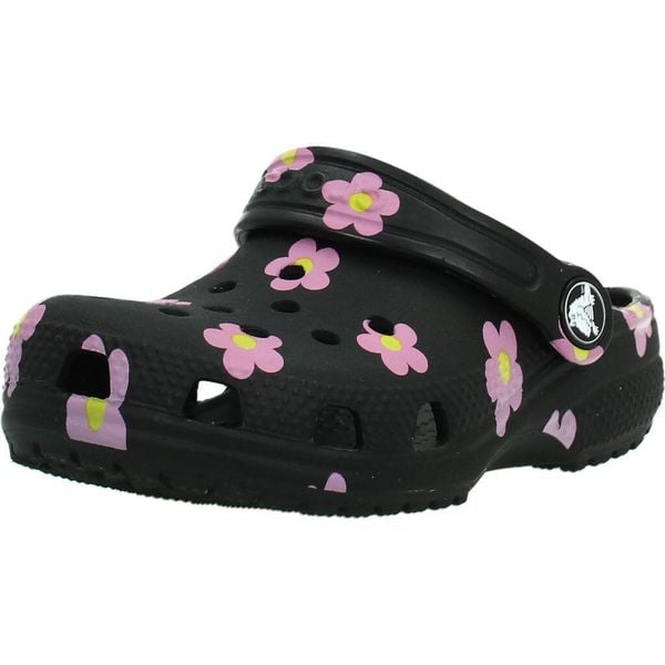 Sandały CROCS CLASSIC FLOWER CLOG Czarny. Czarne sandały Crocs, bez wzorów, z materiału, bez obcasa, bez zapięcia. Za 119.99 zł.