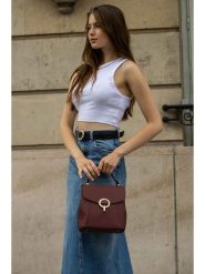 Victor & Hugo Paris Skórzany plecak "Elena" w kolorze brązowym - 20 x 21 x 12 cm rozmiar: onesize. Brązowe plecaki Victor & Hugo Paris, bez wzorów, z materiału. Za 326.99 zł.