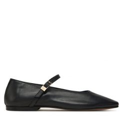 Baleriny Tommy Hilfiger. Czarne baleriny TOMMY HILFIGER, bez wzorów, bez obcasa. Za 559.99 zł.