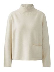 Oui Sweter w kolorze kremowym rozmiar: 44. Brązowe swetry Oui, bez wzorów, z wełny, bez ramiączek. Za 304.99 zł.