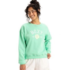 Bluza z okrągłym dekoltem dla Kobiety PERFECT PLACE BRUSHED Zielony. Zielone bluzy Roxy, m, bez wzorów, z bawełny, bez kaptura. Za 229.99 zł.