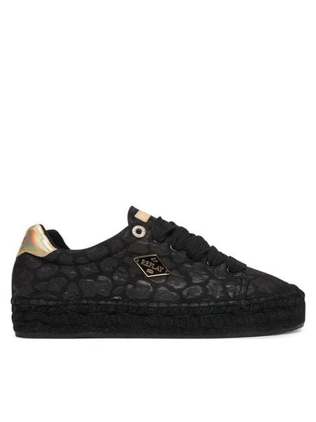 REPLAY Espadryle GWF22 .000.C0098T Czarny. Czarne espadryle Replay, bez wzorów, z materiału, bez obcasa, bez zapięcia. Za 258.99 zł.