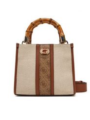 Guess Torebka HWAG93 37770 Beżowy. Brązowe torebki klasyczne Guess, z aplikacjami, z materiału, bez dodatków. Za 379.99 zł.
