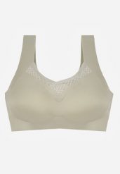 Zielony Biustonosz Sportowy z Siateczką i Usztywnionymi Miseczkami Zerirae. Zielone bielizna sportowa Born2be, l, bez wzorów, z dresówki. Za 29.99 zł.