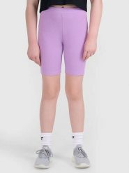 4F Szorty w kolorze fioletowym rozmiar: 134. Różowe szorty 4f, bez wzorów, prążkowane. Za 19.99 zł.
