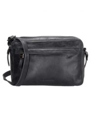 Micmacbags Skórzana torebka w kolorze czarnym - 24 x 15 x 8 cm rozmiar: onesize. Czarne torby na ramię Micmacbags, bez wzorów, z materiału, na ramię, bez dodatków. Za 239.99 zł.