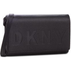 Torebka DKNY - Commuter Wallet On A String R835A670 Black/Silver BSV. Czarne listonoszki DKNY, bez wzorów, ze skóry, bez dodatków. W wyprzedaży za 349.00 zł.