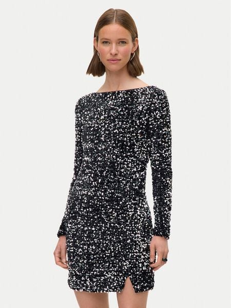 Vero Moda Sukienka koktajlowa Bella 10335717 Czarny Slim Fit. Czarne sukienki Vero Moda, xl, bez wzorów, z syntetyku, wizytowe, bez kołnierzyka, bez ramiączek. Za 109.99 zł.