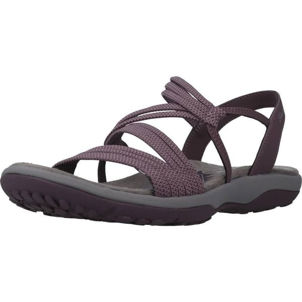Sandały SKECHERS REGGAE SLIM Fioletowy. Fioletowe sandały Skechers, bez wzorów, z materiału, klasyczne, bez obcasa, bez zapięcia. Za 234.99 zł.