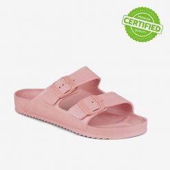 Klapki damskie Coqui 9197 - antybakteryjne, anatomiczna wkładka. Czerwone klapki Coqui, bez wzorów, z materiału, bez obcasa, na płaskiej podeszwie. Za 125.99 zł.