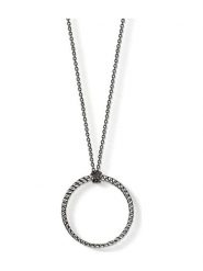 Thomas Sabo Srebrny naszyjnik z elementami ozdobnymi - dł. 70 cm rozmiar: onesize. Szare naszyjniki Thomas Sabo, srebrne. Za 124.95 zł.