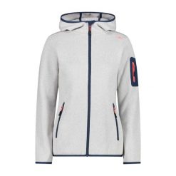 Bluza damska turystyczna CMP 3H19826. Białe bluzy CMP, na zimę, l, bez wzorów, z materiału, z kapturem. Za 320.40 zł.