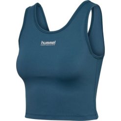 Biustonosz dla kobiet Hummel Intensity Top. Niebieskie topy Hummel, bez wzorów, bez kołnierzyka, bez ramiączek. Za 221.50 zł.