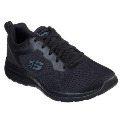 Obuwie Sportowe Damskie Skechers BOUNTIFUL QUICK PA 12607 Czarny. Czarne obuwie sportowe Skechers, z syntetyku, bez zapięcia. Za 250.10 zł.