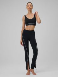 4F Legginsy do jogi szybkoschnące damskie - czarne XS. Czarne legginsy sportowe 4f, l, bez wzorów, z podwyższonym stanem, na jogę i pilates. Za 169.99 zł.