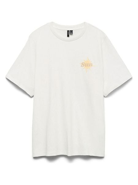 Vero Moda Koszulka w kolorze białym rozmiar: S. Białe bluzki Vero Moda, s, bez wzorów, z bawełny, bez kołnierzyka, bez ramiączek. Za 84.95 zł.