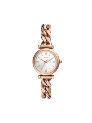 Fossil Zegarek Carlie ES5330 Różowe złocenie. Czerwone, analogowe zegarki Fossil. Za 489.99 zł.