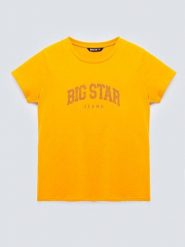 BIG STAR Koszulka w kolorze żółtym rozmiar: XXL. Żółte bluzki Big Star, xxl, bez wzorów, z bawełny, retro, bez kołnierzyka, bez ramiączek. Za 32.99 zł.