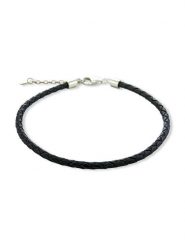 CHARM'S Skórzana bransoletka w kolorze czarnym rozmiar: 21 cm. Czarne bransoletki CHARM'S, srebrne. Za 65.45 zł.