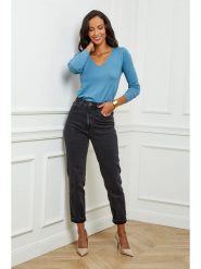 Soft Cashmere Sweter w kolorze niebieskim rozmiar: 34/36. Niebieskie swetry Soft Cashmere, bez wzorów, z kaszmiru, bez ramiączek. Za 124.95 zł.