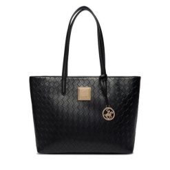 Torebka Beverly Hills Polo Club. Czarne shopper Beverly Hills Polo Club, bez wzorów, bez dodatków. Za 229.99 zł.