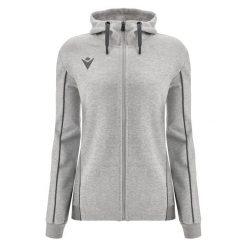 Damska bluza z kapturem full zip Macron Bass ECO. Czarne bluzy Macron, s, bez wzorów, z bawełny, z kapturem. Za 385.50 zł.